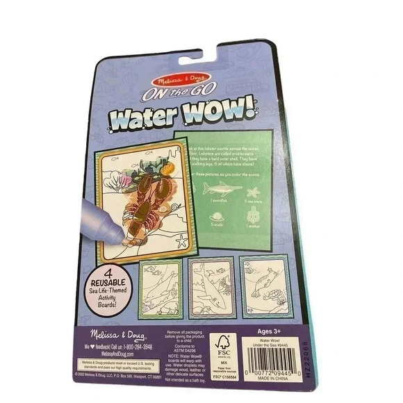 Melissa & Doug On the Go Water Wow! Water-Reveal Activity Pad - Under the Sea. - Picture 2 of 2